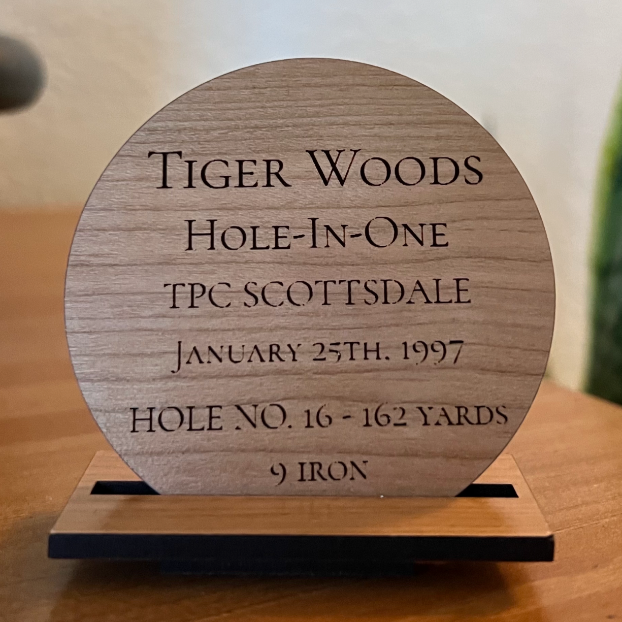 Hole-In-One Plaque